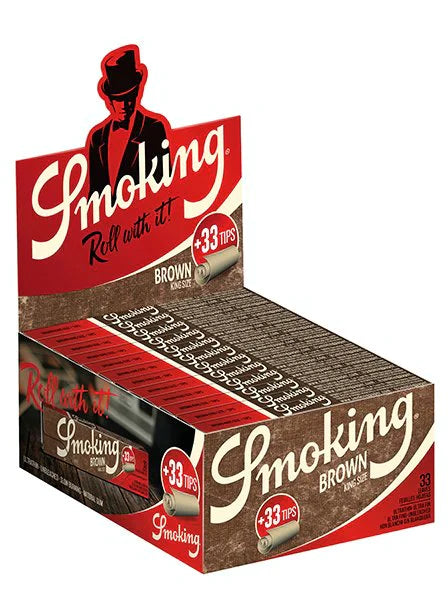 Smoking Brown King Size with Tips (Bulk Box)