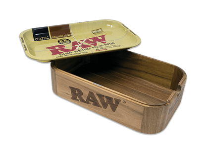 RAW Wooden Cache Box with Tray - Small